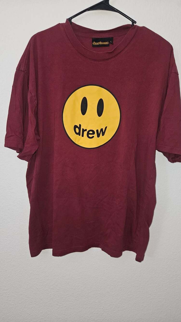 Drew House Mascot Short-Sleeve Tee in Burgundy